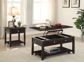Bradford 2-piece Lift Top Coffee and End Table Set Walnut